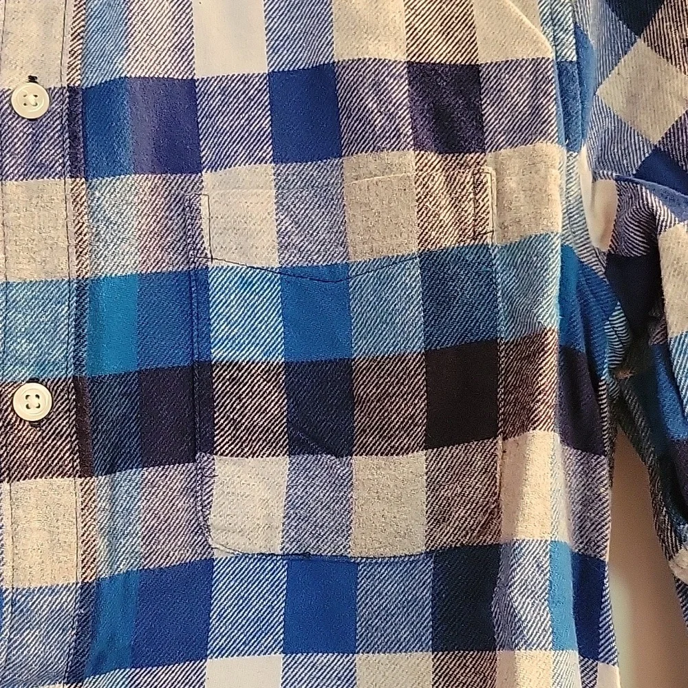 Gap blue plaid flannel xl/12